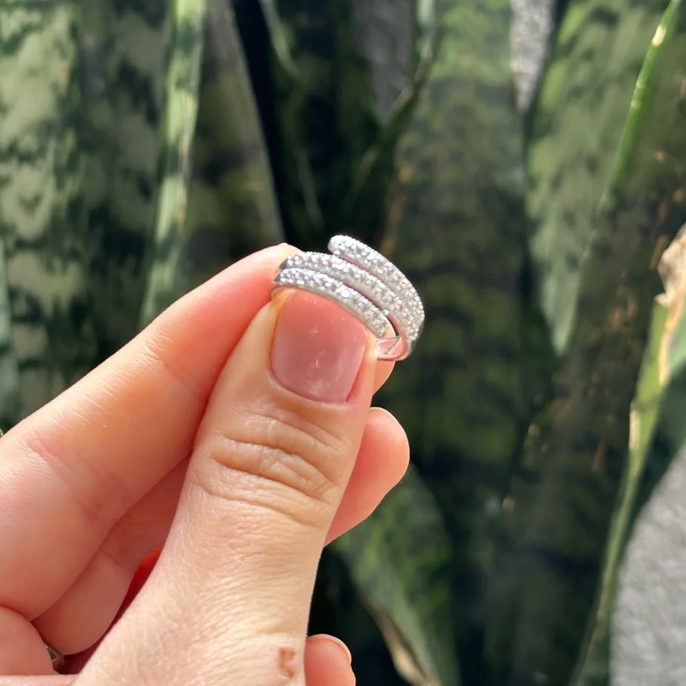 Brand new Silver 925 plated Micro Diamond Ring